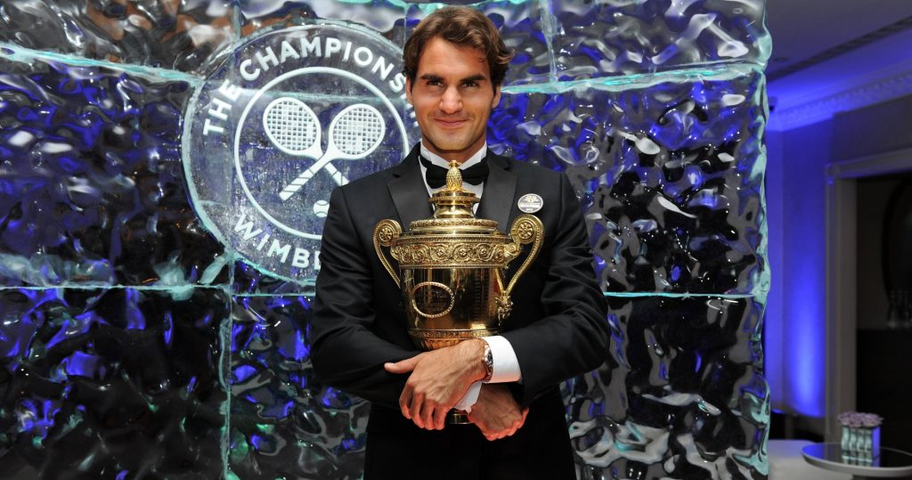 Roger Federer after his 2012 victory at Wimbledon