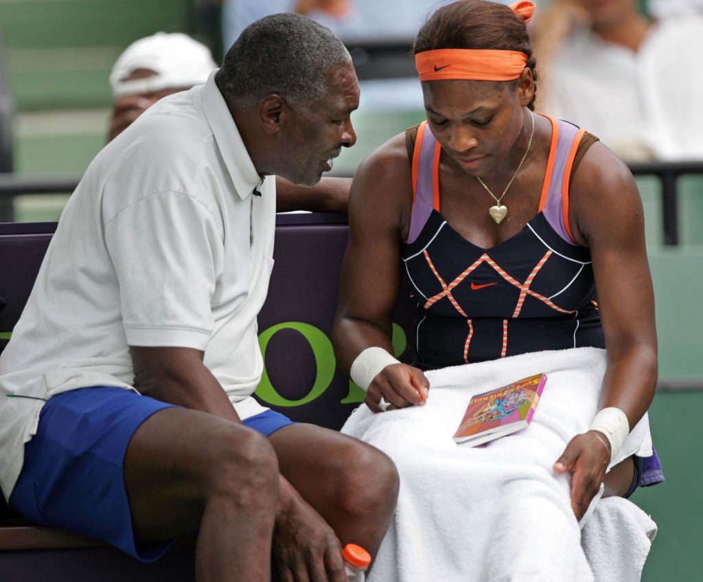 Richard Williams with Serena.