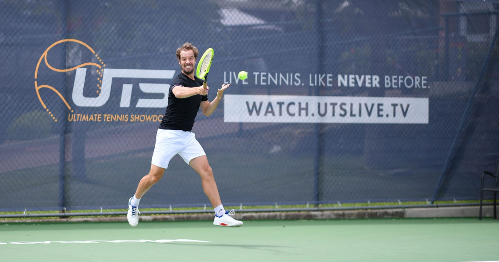 Richard Gasquet training at the Mouratoglou Academy