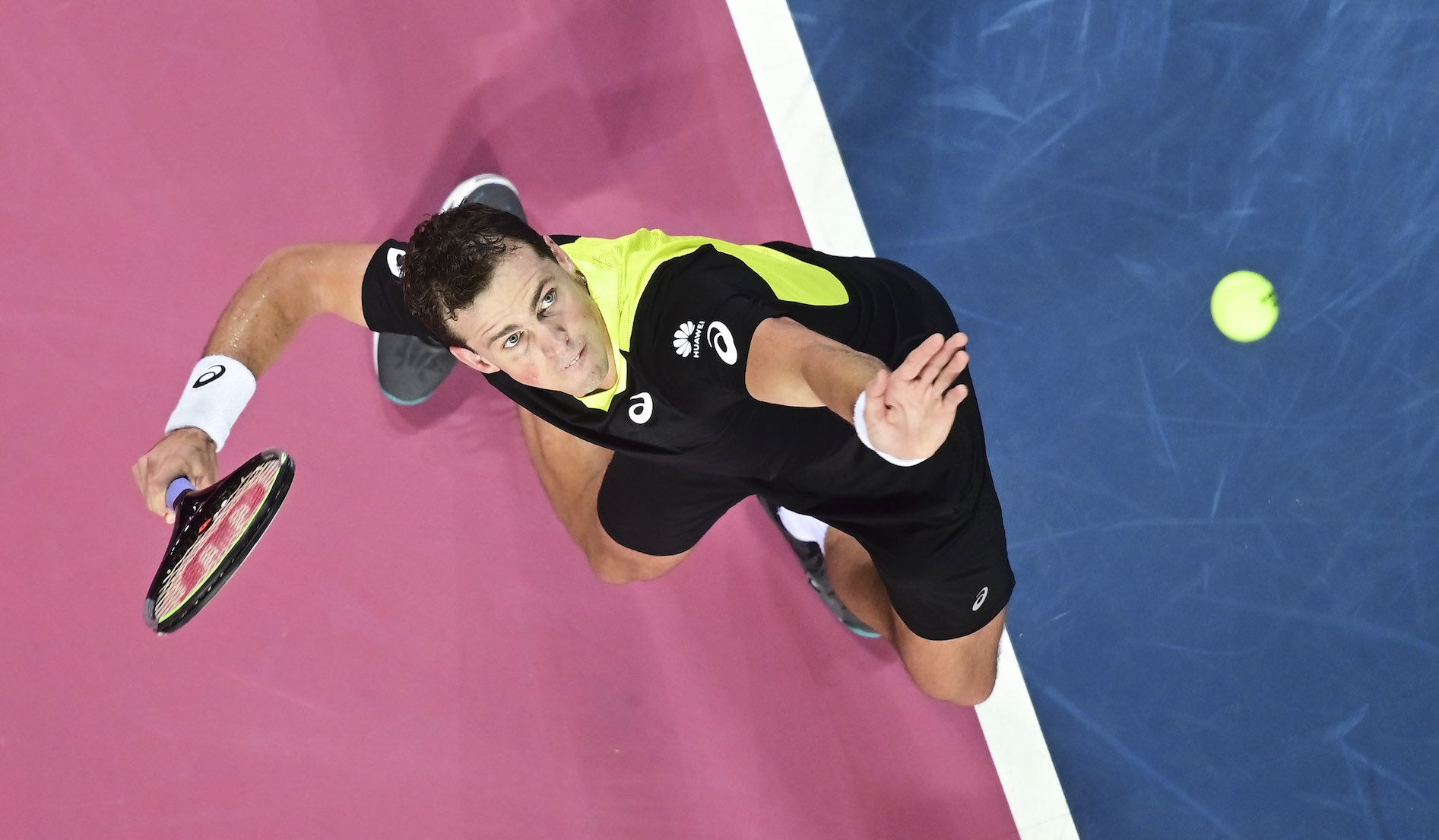 Vasek Pospisil on the ATP Tour, service, 2020