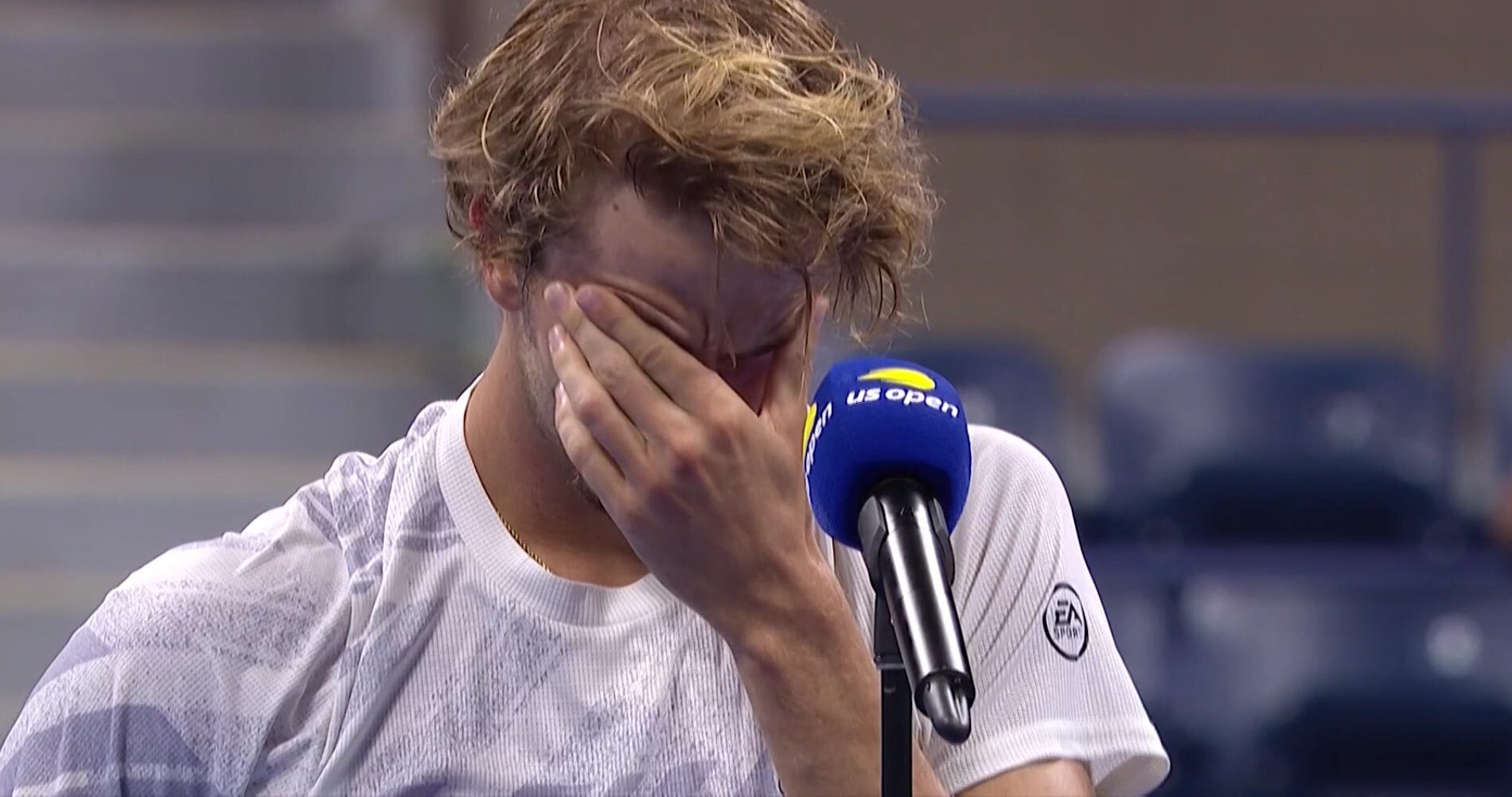 Alexander Zverev US Open tears