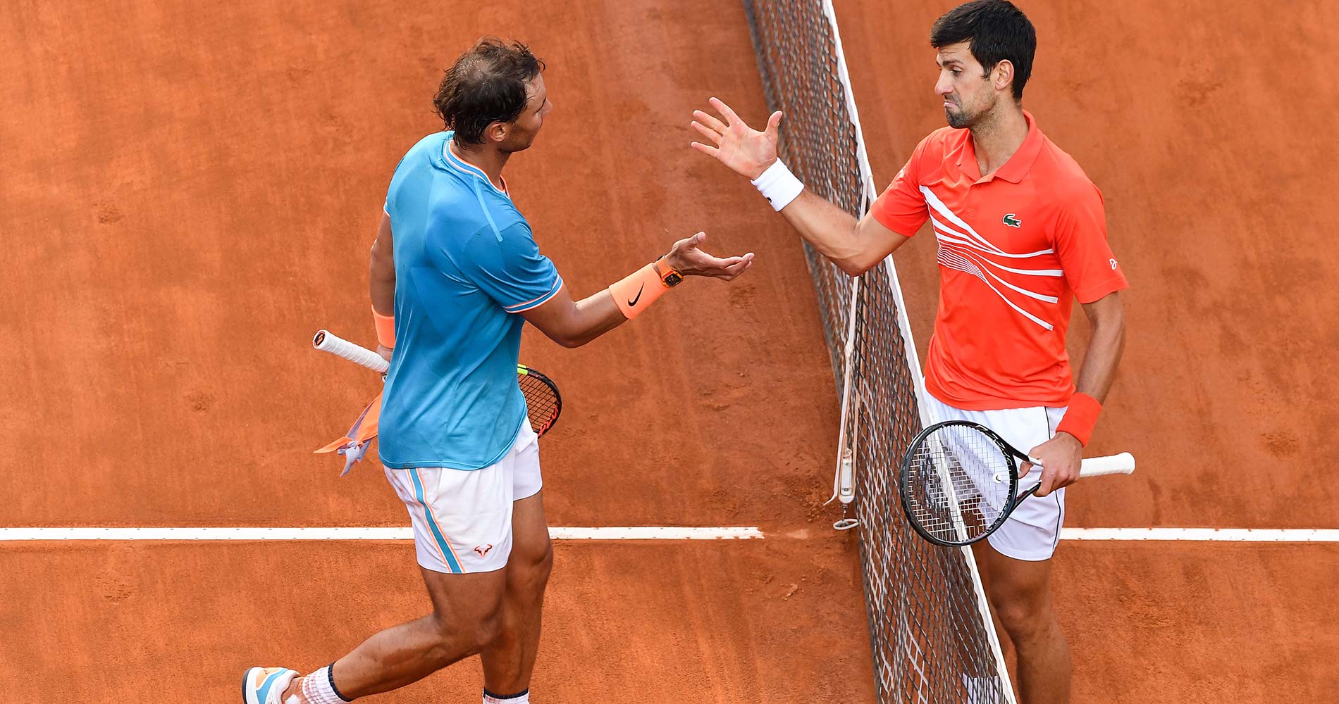 Nadal and Djokovic at Roland Garros 2019