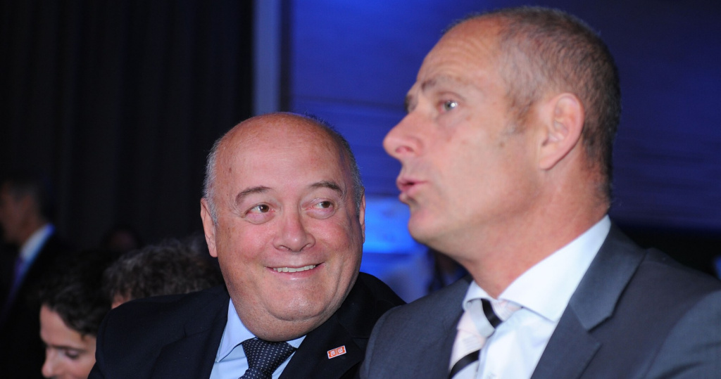 Bernard Giudicelli, FFT chairman, and Guy Forget, Roland-Garros director