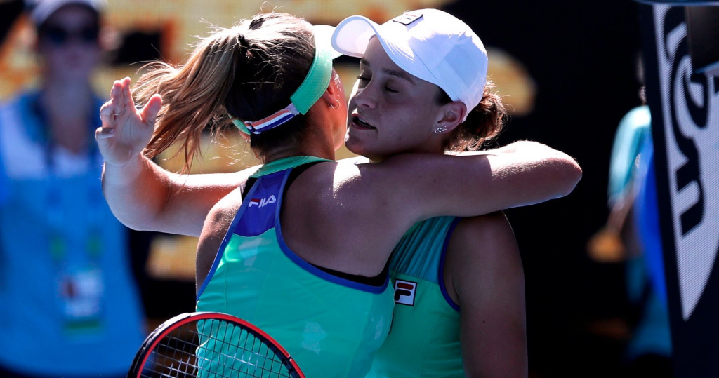 Sofia Kenin and Ash Barty, Australian Open, 2020