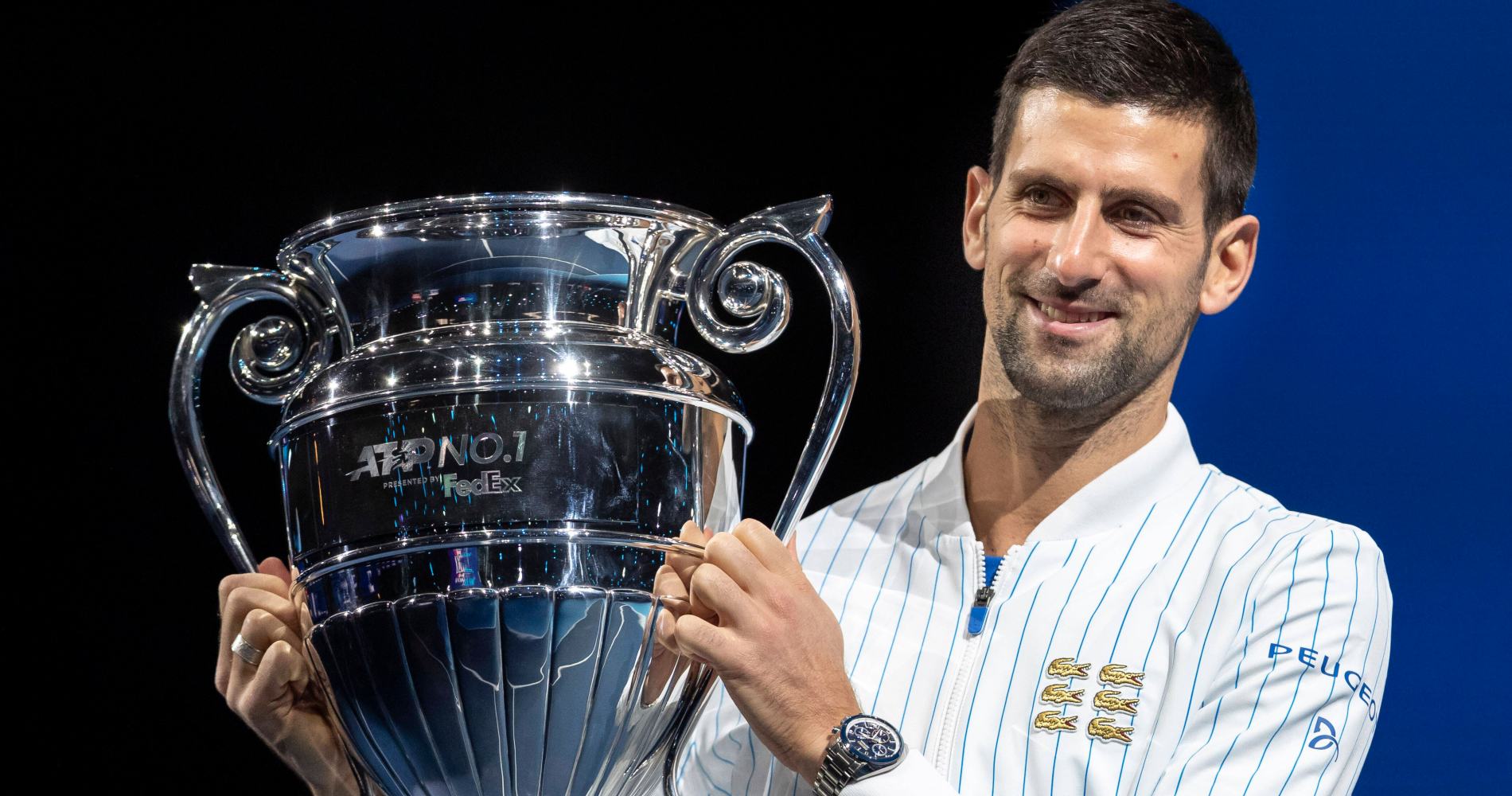 Novak Djokovic world No 1 trophy