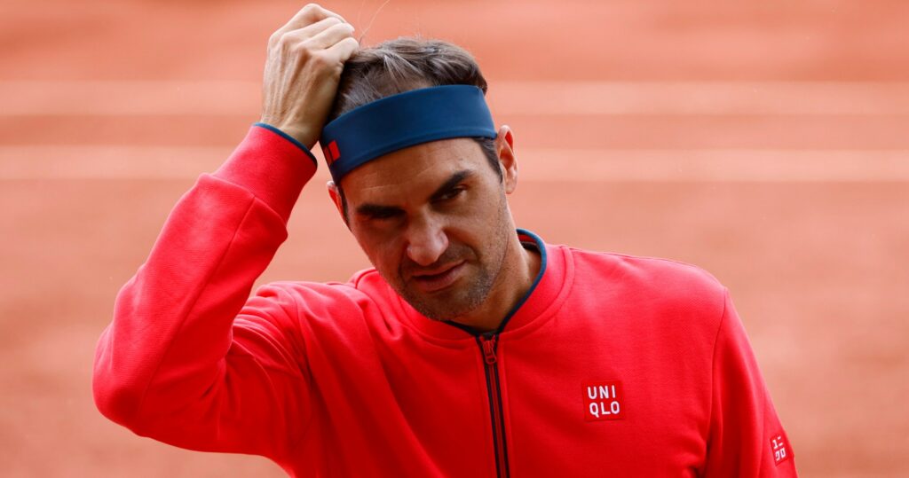 Roger Federer in Geneva in 2021