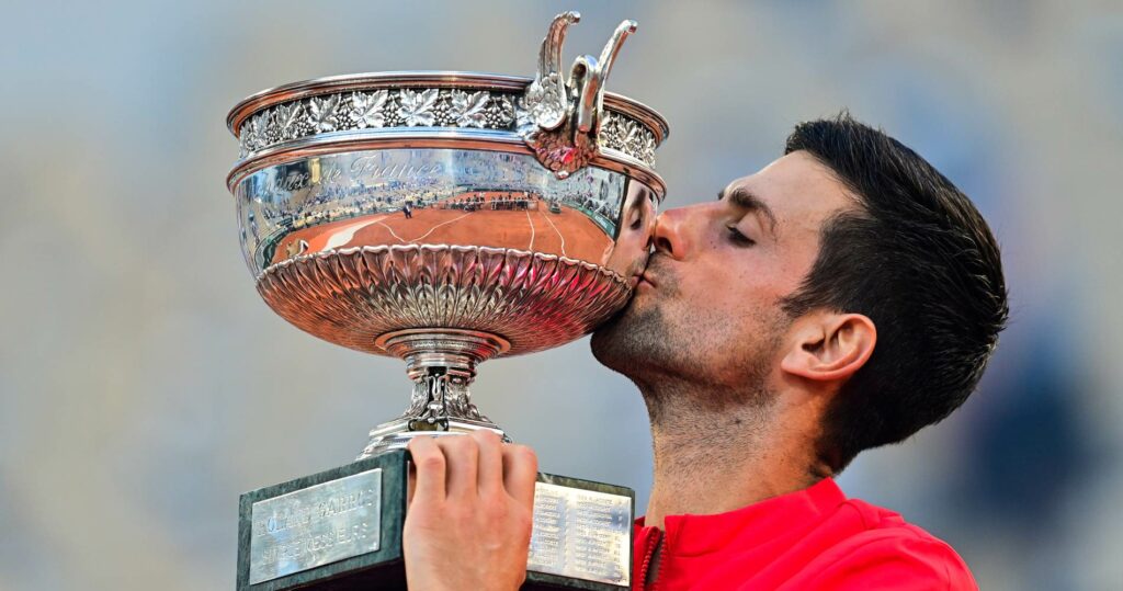 Novak Djokovic at Roland-Garros in 2021