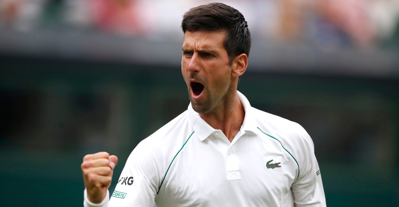 Novak Djokovic at Wimbledon in 2021