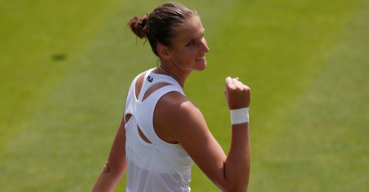 Karolina Pliskova at Wimbledon in 2021