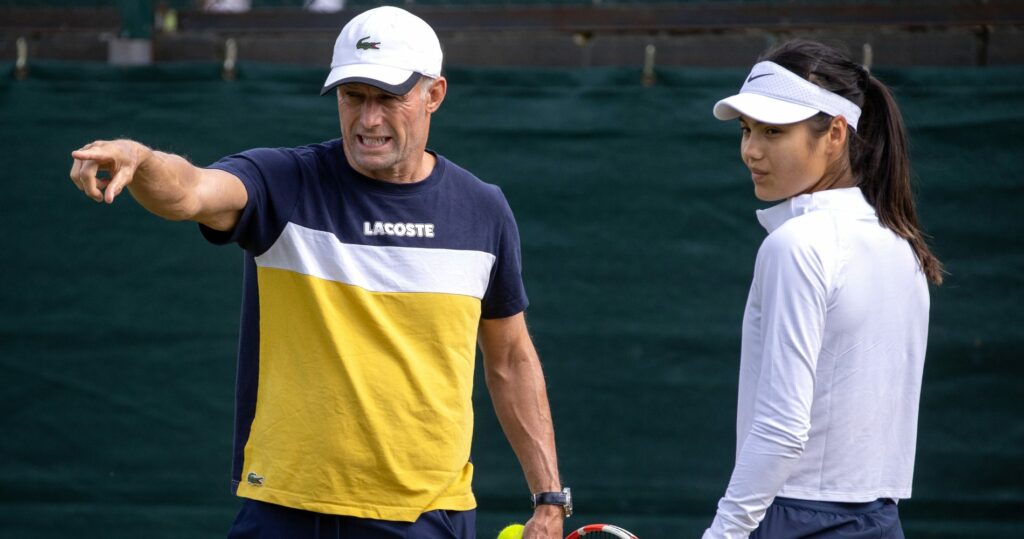 Nigel Sears & Emma Raducanu at Wimbledon in 2021