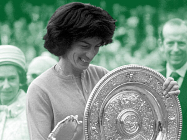 Virginia Wade at Wimbledon in 2021