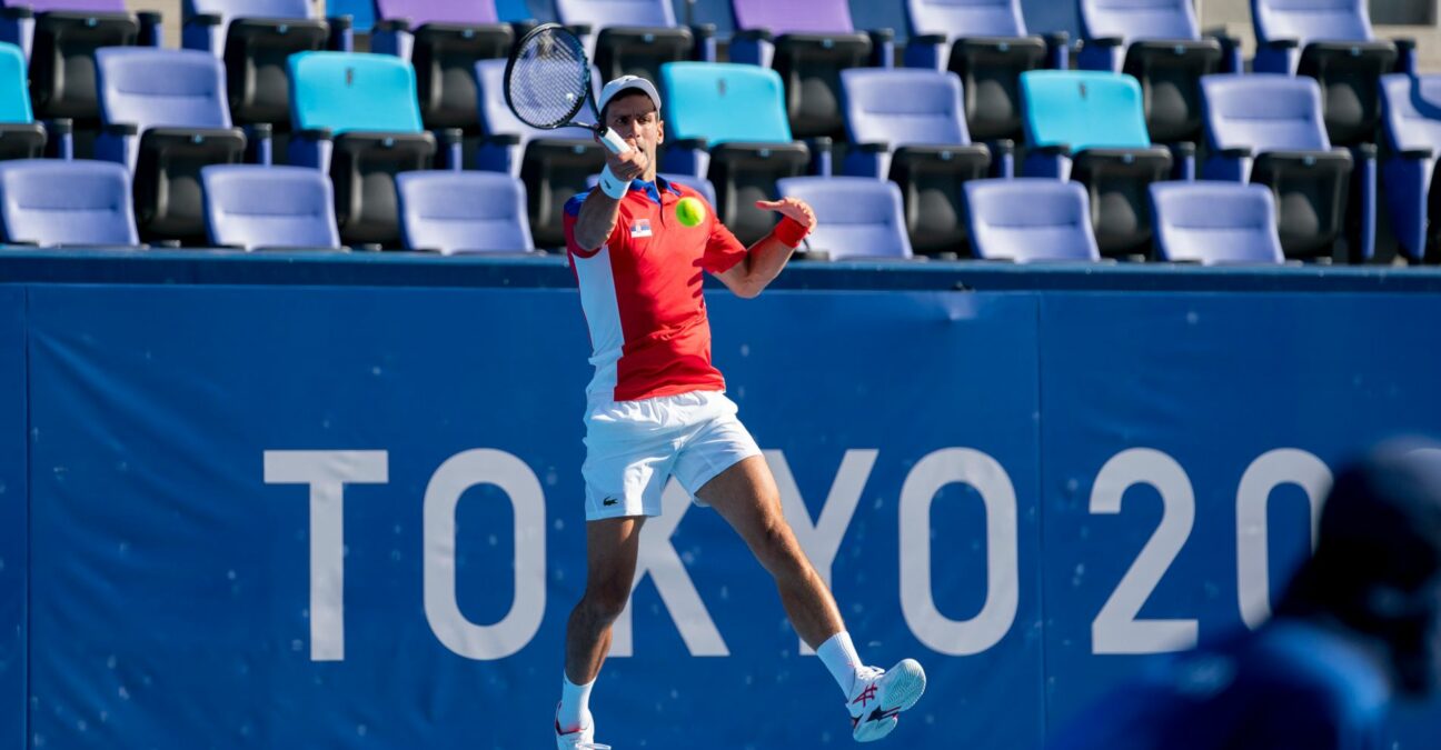 OLYMPICS : Tokyo 2020 Olympics - Novak Djokovic in action