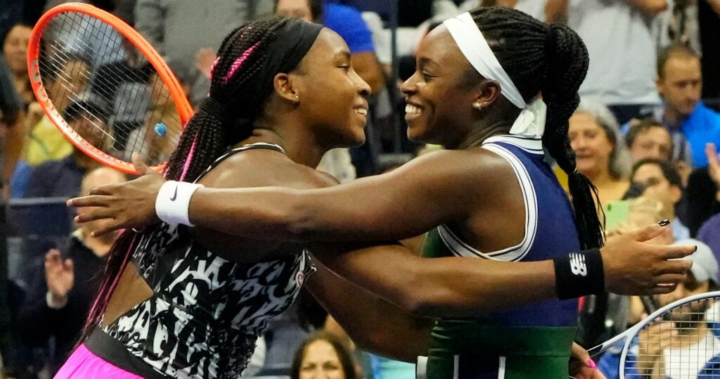 Coco Gauff & Sloane Stephens at the 2021 US Open