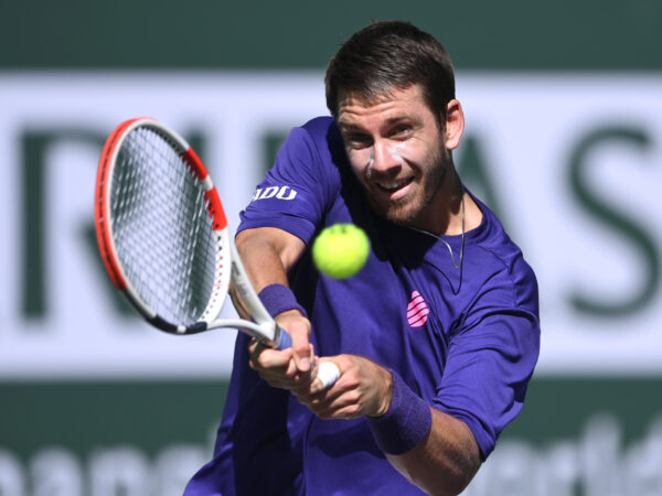 Cameron Norrie (GBR) in the semifinal match at the BNP Paribas Open at the Indian Wells Tennis Garden