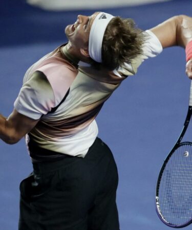 Germany's Alexander Zverev in action at the ATP 500 Abierto Mexicano in 2022