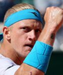 Spain's Alejandro Davidovich Fokina reacts during the final match against Greece's Stefanos Tsitsipas at the ATP Monte Carlo Master