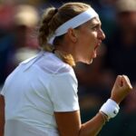 Petra Kvitova at Wimbledon in 2022
