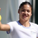 Britain's Emma Raducanu plays 'Spikeball' ahead of Wimbledon
