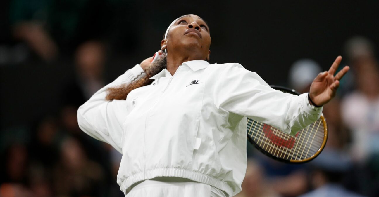 Serena Williams of the U.S. at Wimbledon in 2021