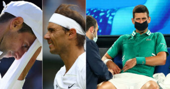 Novak Djokovic and Rafael Nadal about abdominal injuries