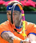Rafael Nadal at the BNP Paribas Open at the Indian Wells Tennis Garden.