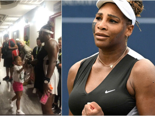 Serena Williams with her daughter Olympia in Toronto