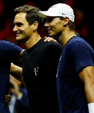 Murray Djokovic Federer Nadal at the 2022 Laver Cup