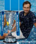 ATP Finals - The O2, London, Britain - November 22, 2020 Russia's Daniil Medvedev celebrates with the trophy after winning the final match against Austria's Dominic Thiem