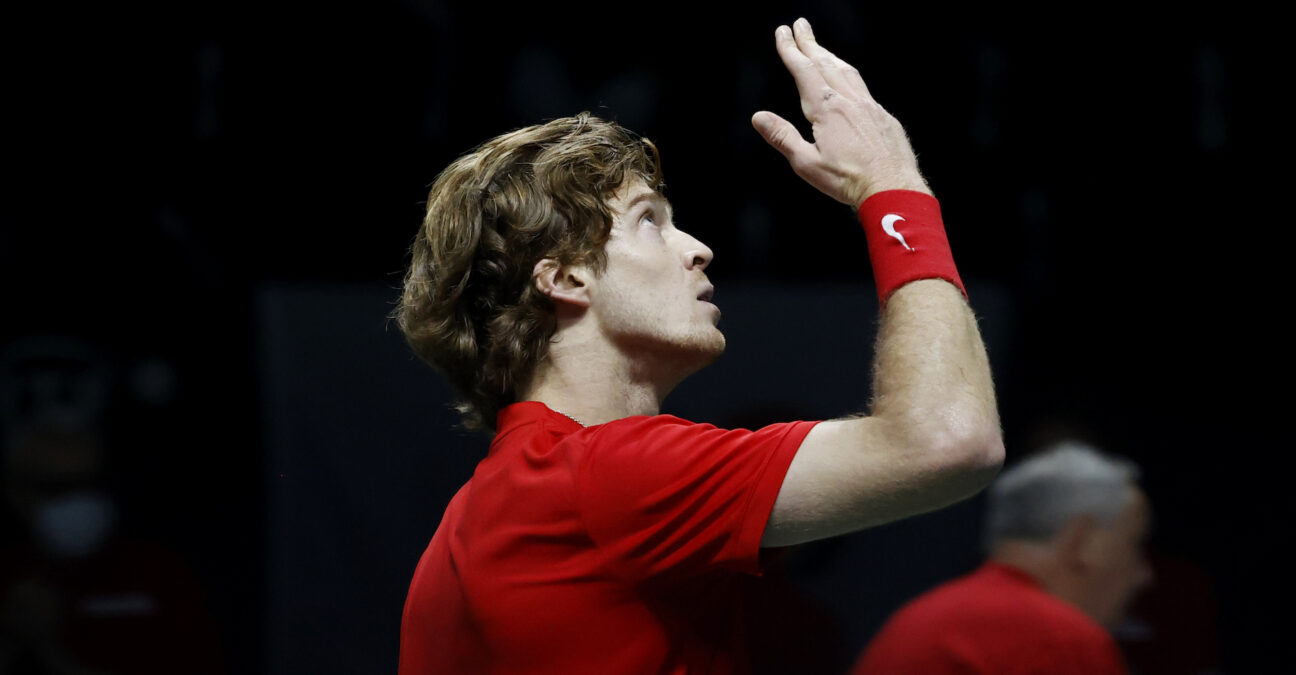 Andrey Rublev representing Russia, 2021