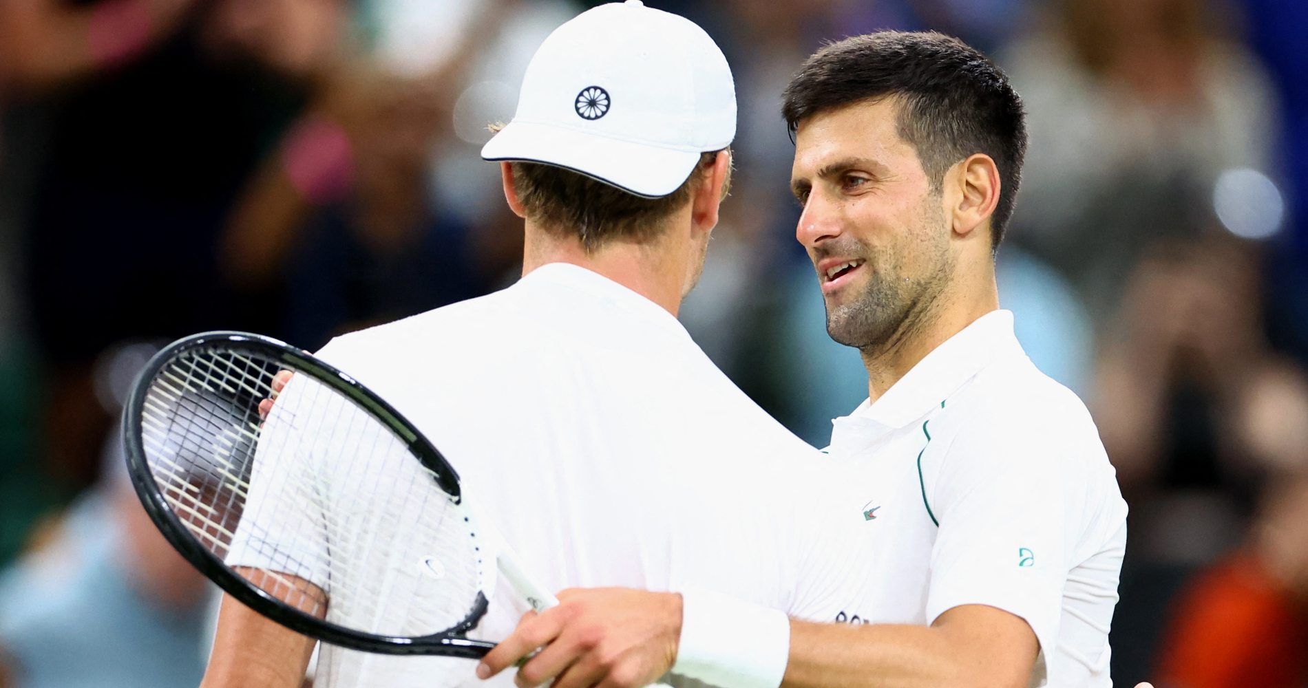 Novak Djokovic et Tim van Rijthoven, Wimbledon 2022