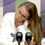 Elena Rybakina, en conférence de presse après sa victoire à Wimbledon 2022